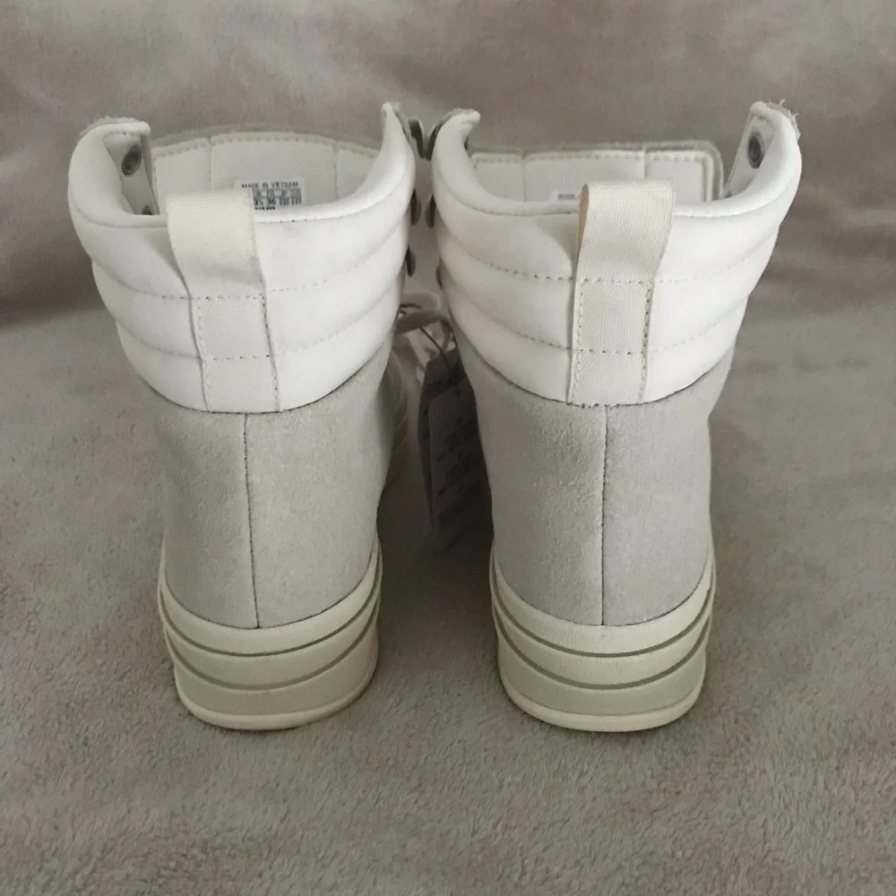 Women’s 5 ADIDAS Gazelle Wonder White High Top Lace Up Platform Sneaker Boot NWT - Picture 9 of 16